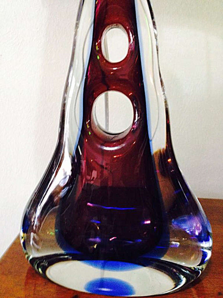 Sommerso Murano Glass Lamps Archimede Seguso 1