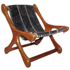 Don Shoemaker sling chair rosewood and leather