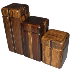 Don Shoemaker Wooden Spice Pot Set