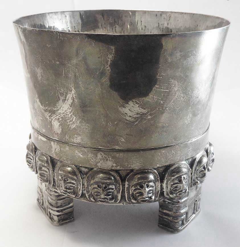 Sterling silver vase Teotihuacan copy by Myers. 925