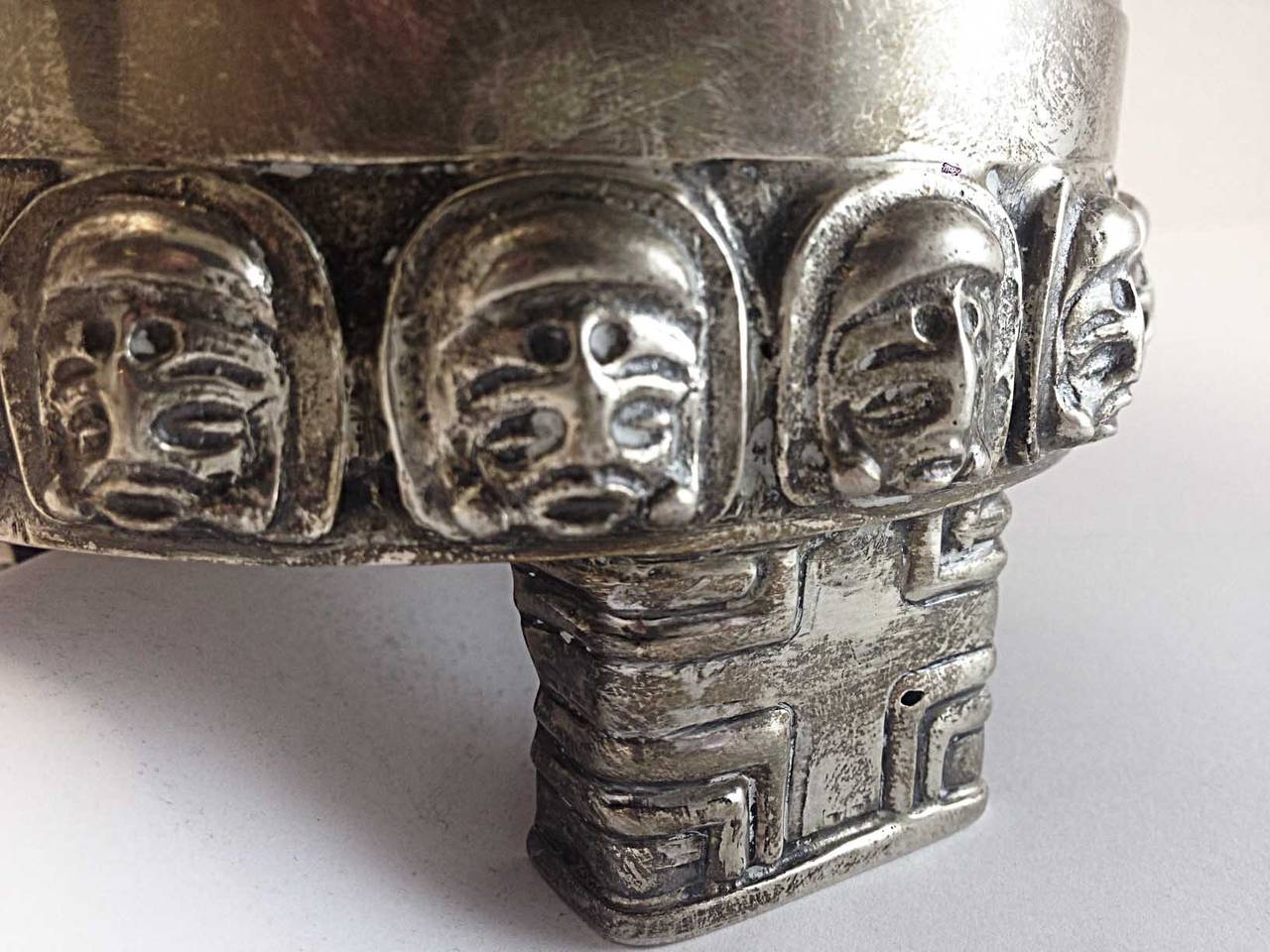 Late 20th Century Sterling Silver Vase, Teotihuacan by Myers