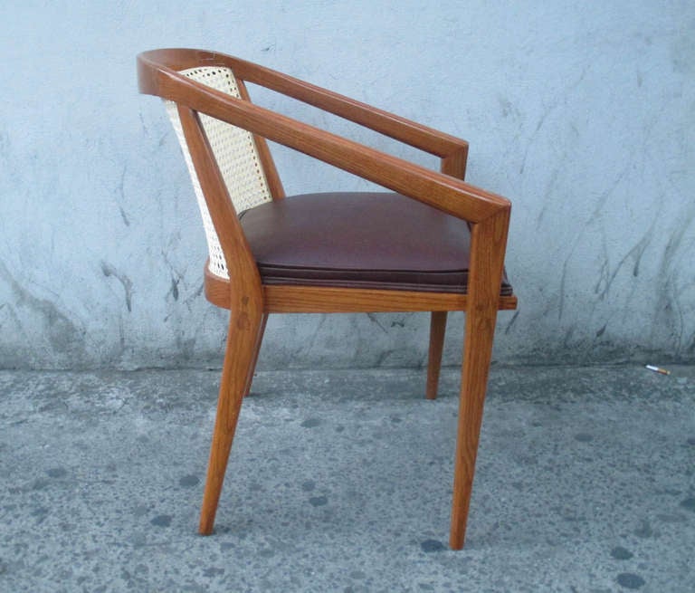 Leather Harold Schwartz Recently Restored Pair Of Chairs for Romweber For Sale