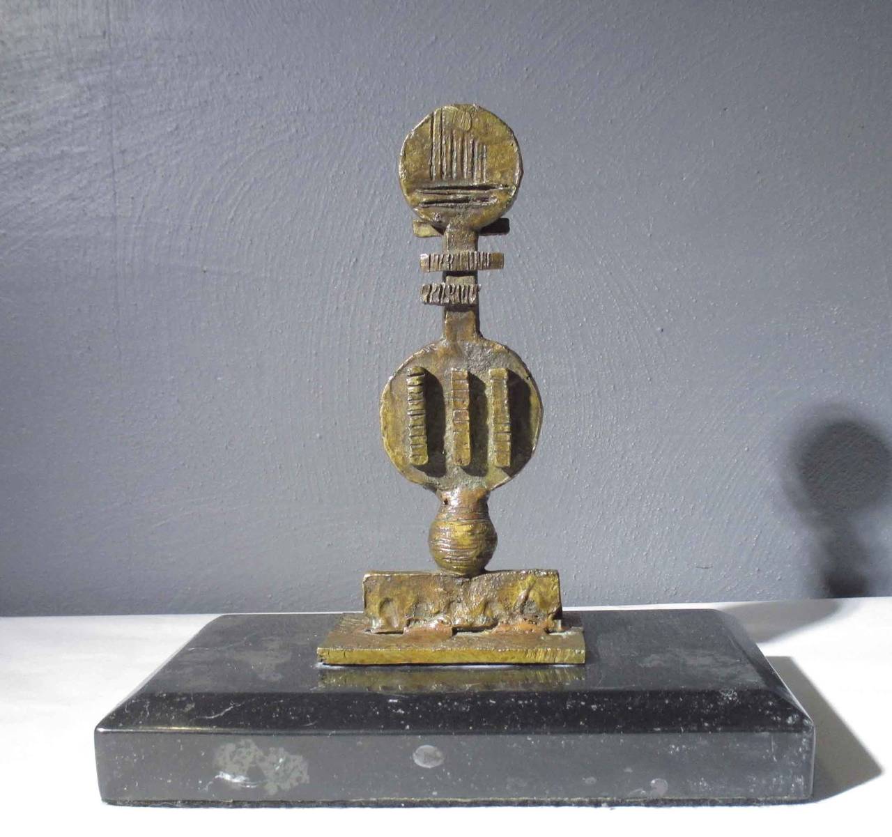 Fitzia Abstract Bronze Sculpture, Signed 3