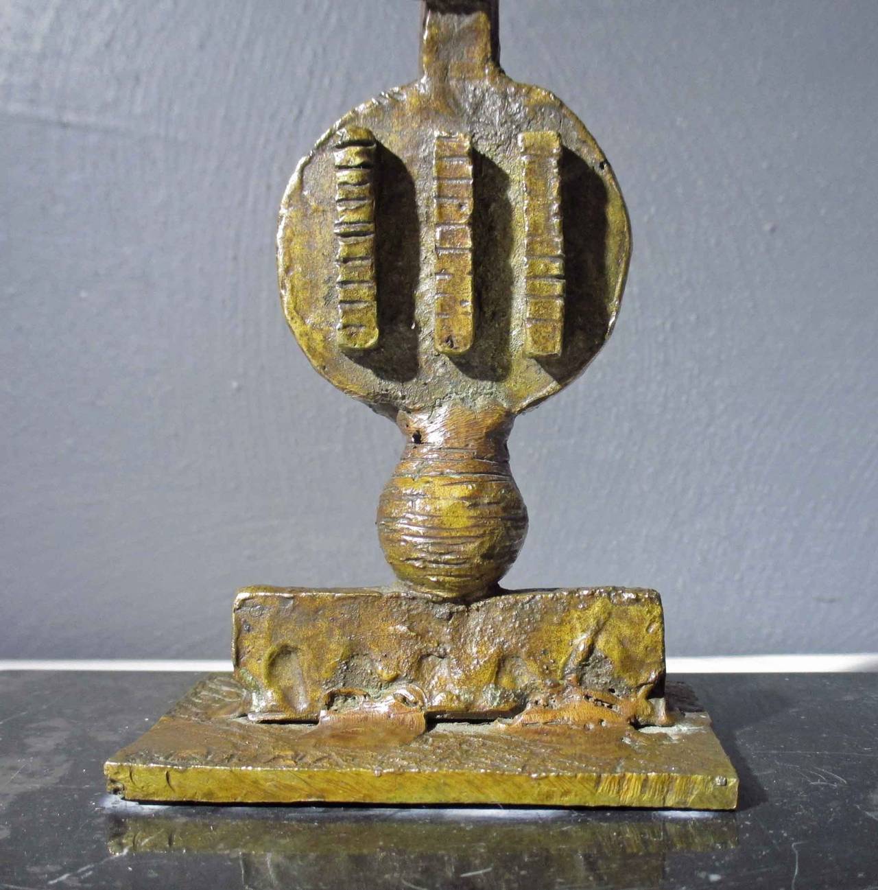 Fitzia Abstract Bronze Sculpture, Signed 1