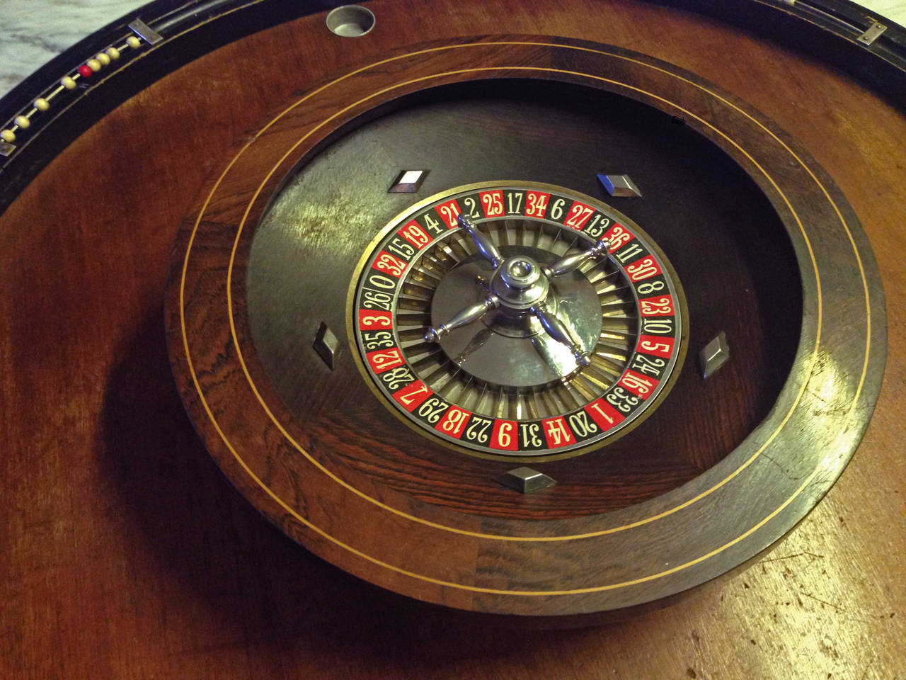 Wooden French Roulette marked JAL Early 1920's