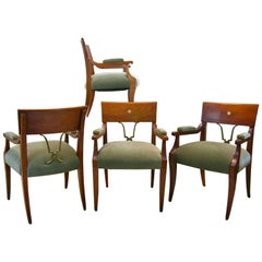 Arturo Pani, set of four mahogany chairs