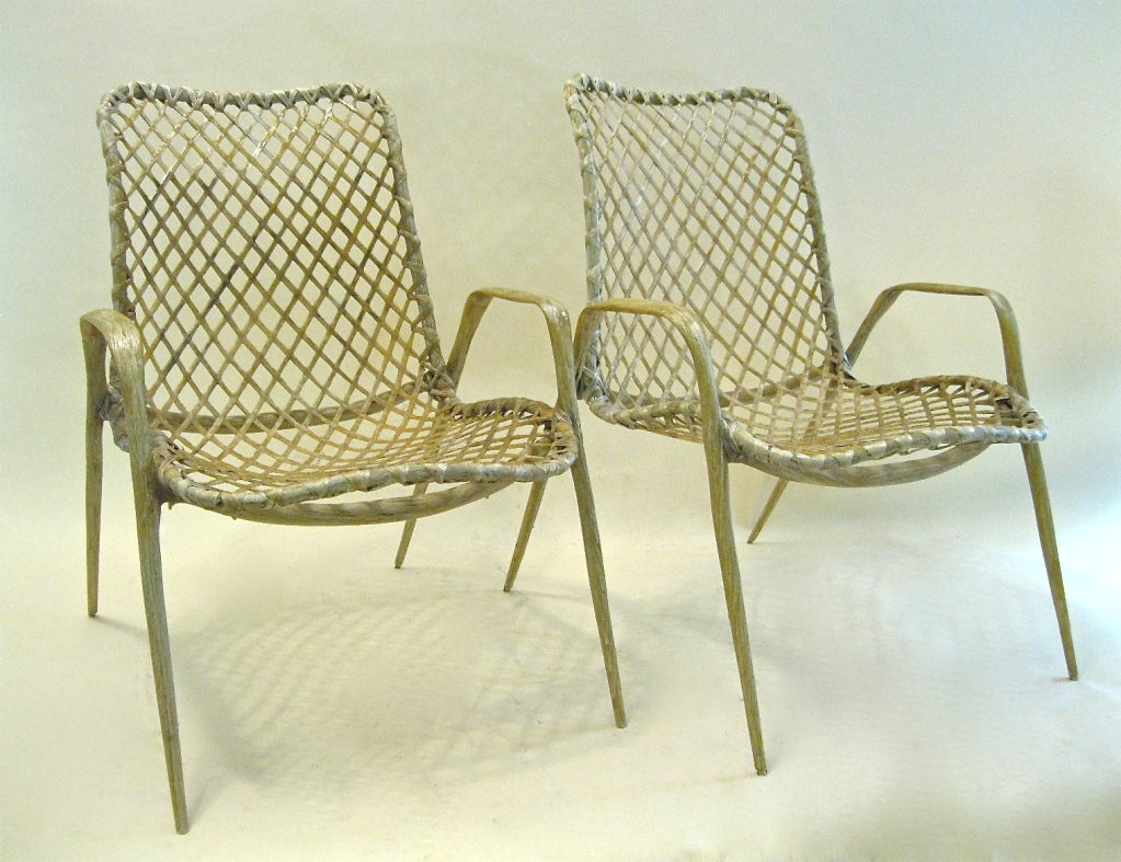 American After Harold M. Schwartz, pair of fiberglass chairs.