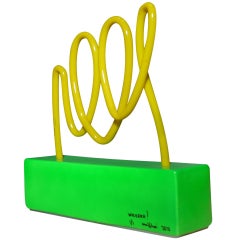 Diego Matthai Unique Neon Table Lamp Sculpture 'weeeeh!'