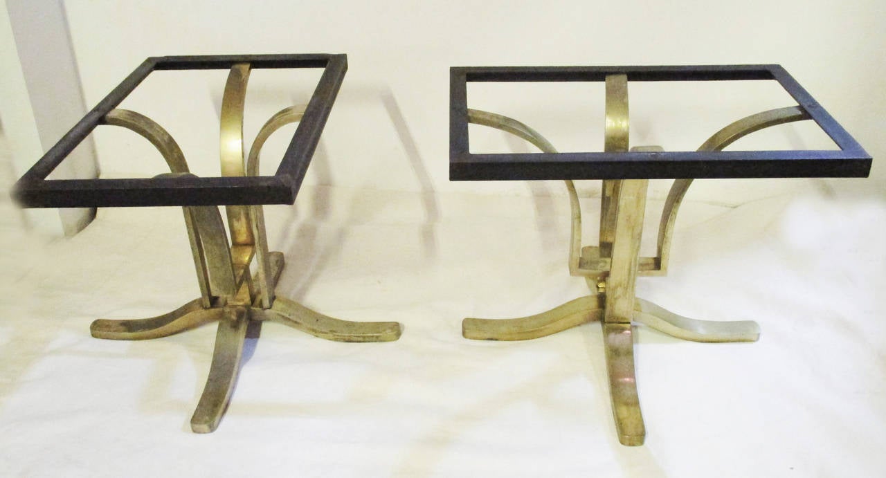 Pair of Arturo Pani Bronze Side Tables 1