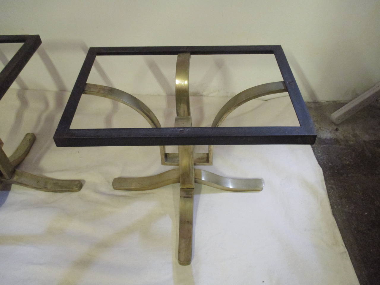 Mid-20th Century Pair of Arturo Pani Bronze Side Tables