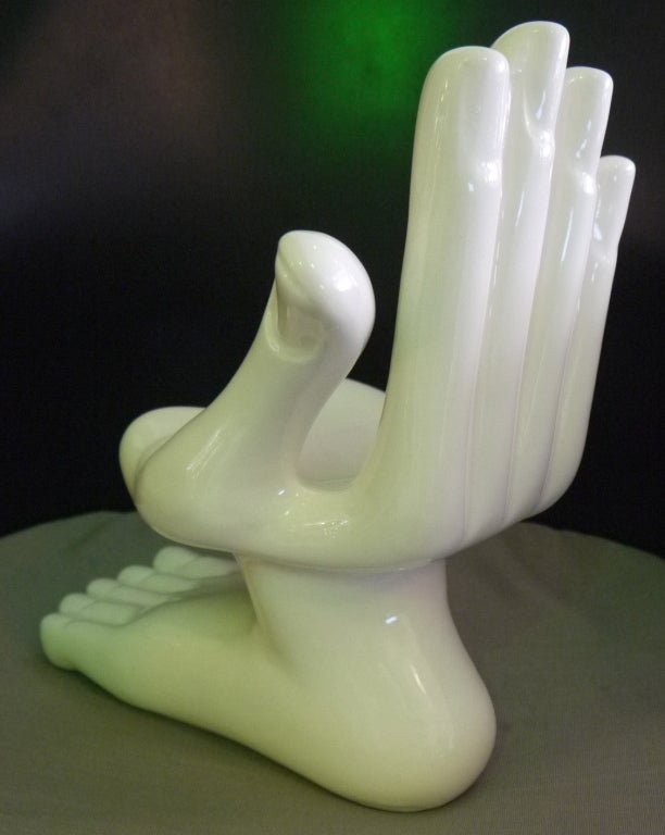 Mexican Sculpture Pedro Friedeberg series hand-foot ceramic