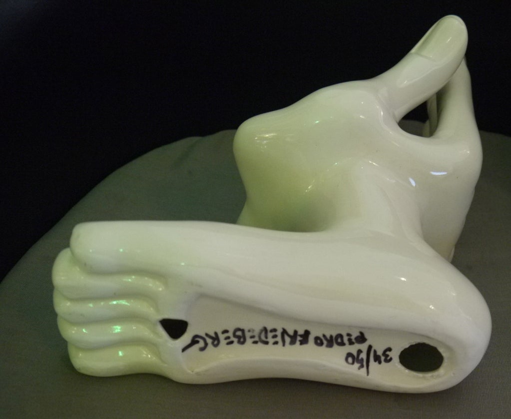 Contemporary Sculpture Pedro Friedeberg series hand-foot ceramic