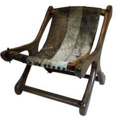 Don Shoemaker Classic chair cocobolo leather, shabby look