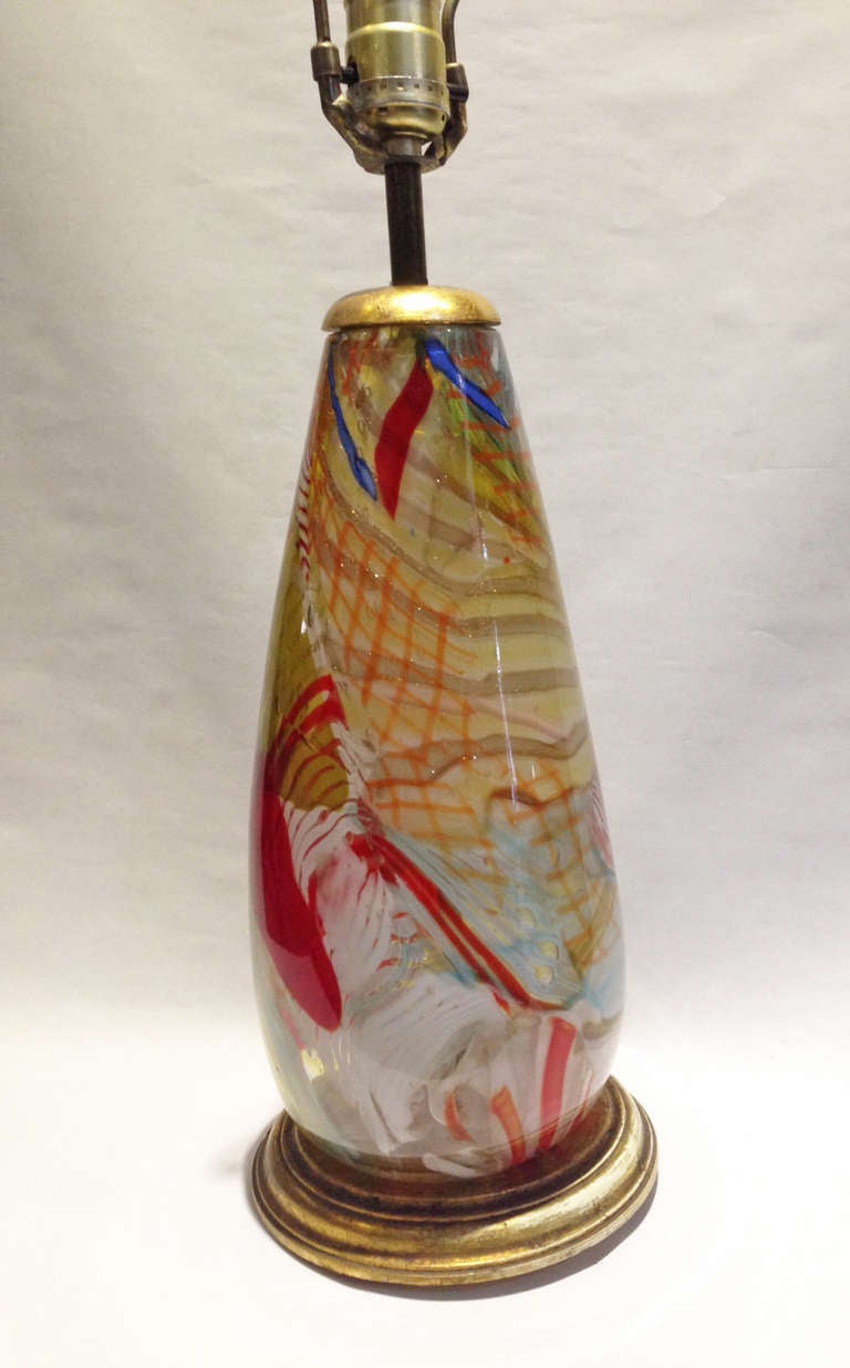 Mexican Dino Martens Aureliano Toso Lamp/Vase Frammentati Murano Glass