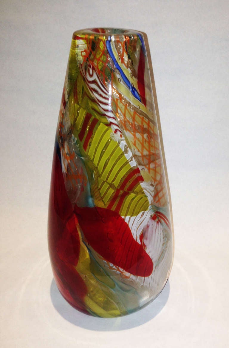 Dino Martens Aureliano Toso Lamp/Vase Frammentati Murano Glass In Excellent Condition In 0, Cuauhtemoc
