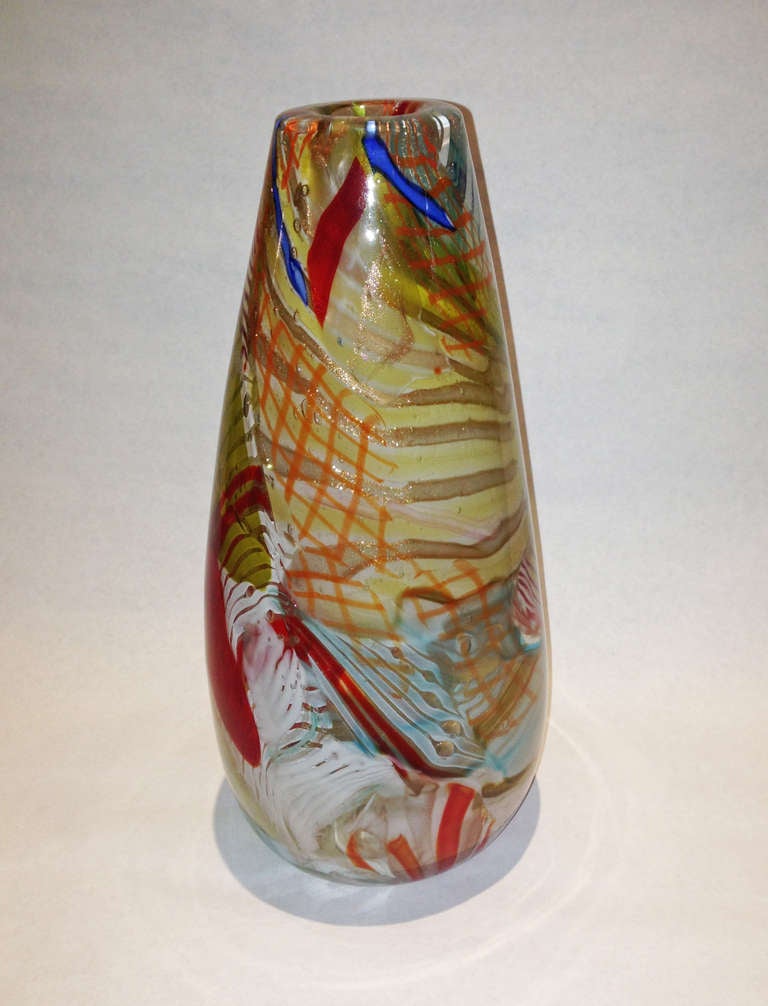 Dino Martens Aureliano Toso Lamp/Vase Frammentati Murano Glass 2
