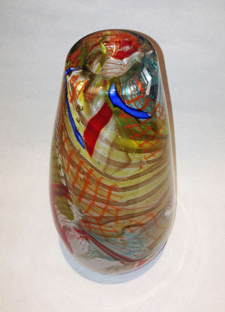Dino Martens Aureliano Toso Lamp/Vase Frammentati Murano Glass 3