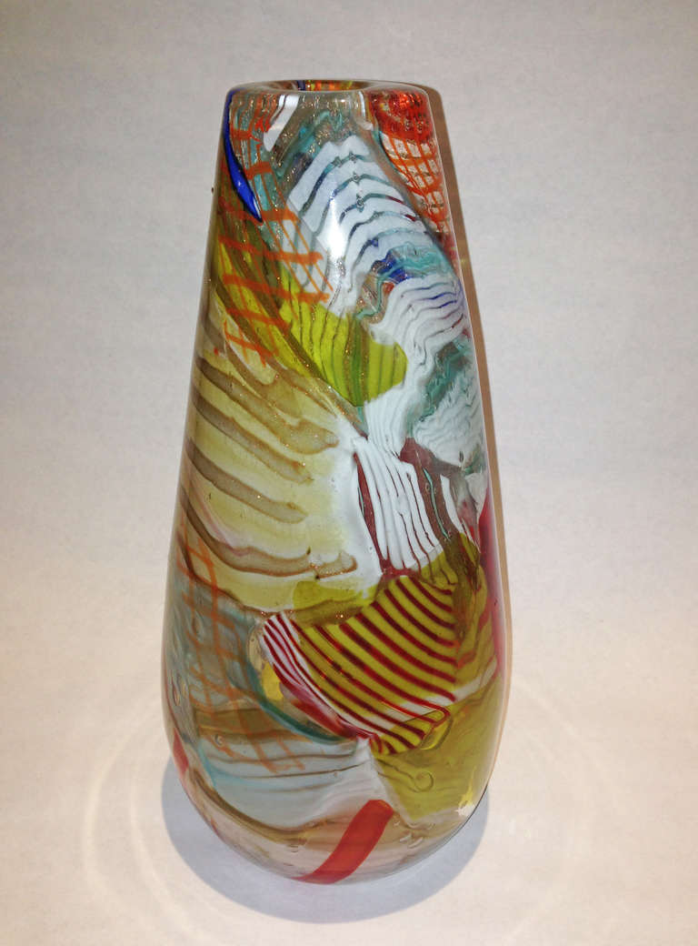 Dino Martens Aureliano Toso Lamp/Vase Frammentati Murano Glass 5