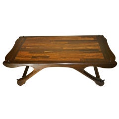 Don Shoemaker coffee table in cocobolo wood Don Shoemaker coffee table in cocobolo wood