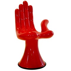 Vintage Pedro Friedeberg Composite Fiberglass Hand Chair Editor Proof