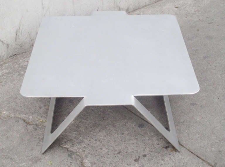 Pedro Ramirez Vazquez Metal Coffee Table rare 1