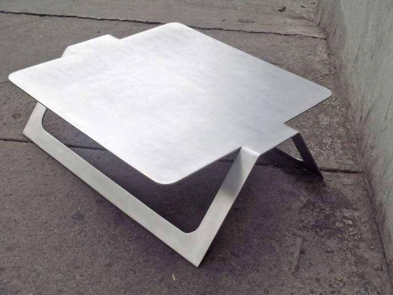 Pedro Ramirez Vazquez Metal Coffee Table, extremely rare to find, similar speciemn was shown in Mexico City museum Palacio de Iturbide