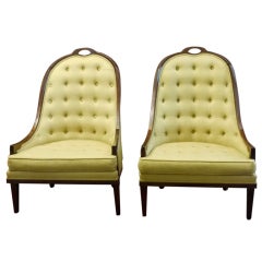 Original taged club chairs by Galerias Chipendale Mexico 1950`s