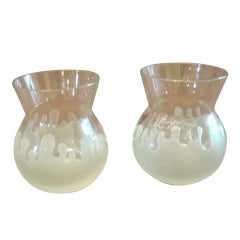 Pedro Ramirez Vazquez Pair of Miniature Crystal Vases