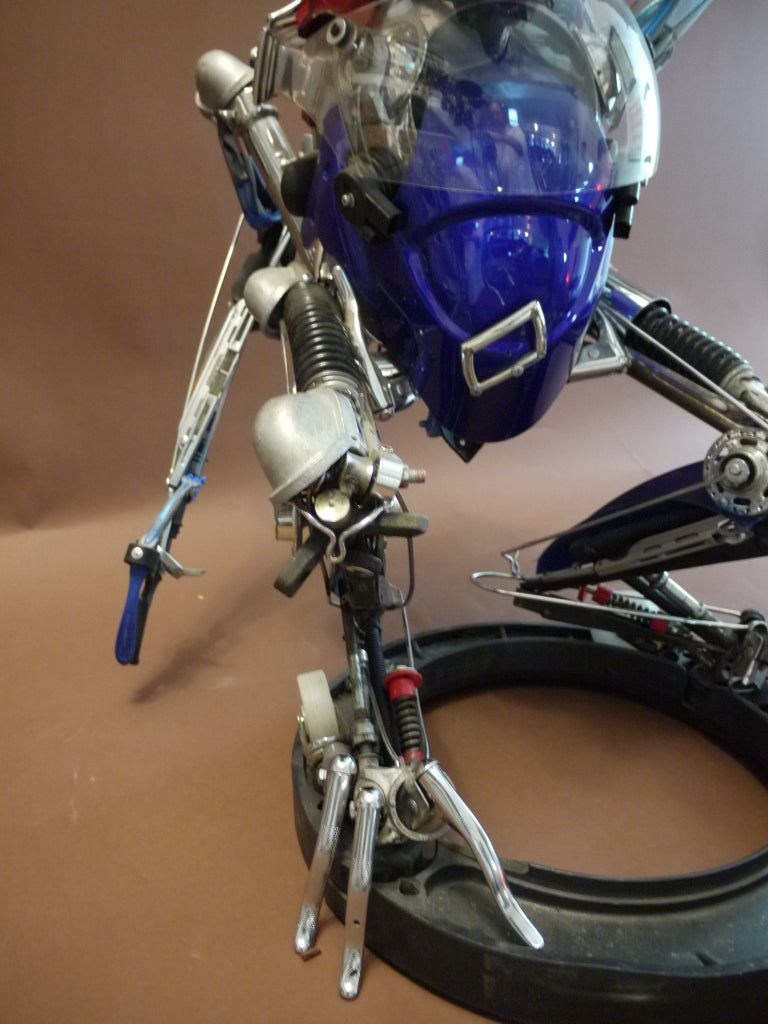 Plastic Pablo Castillo Sculpture Of A Boy Robot Scrap