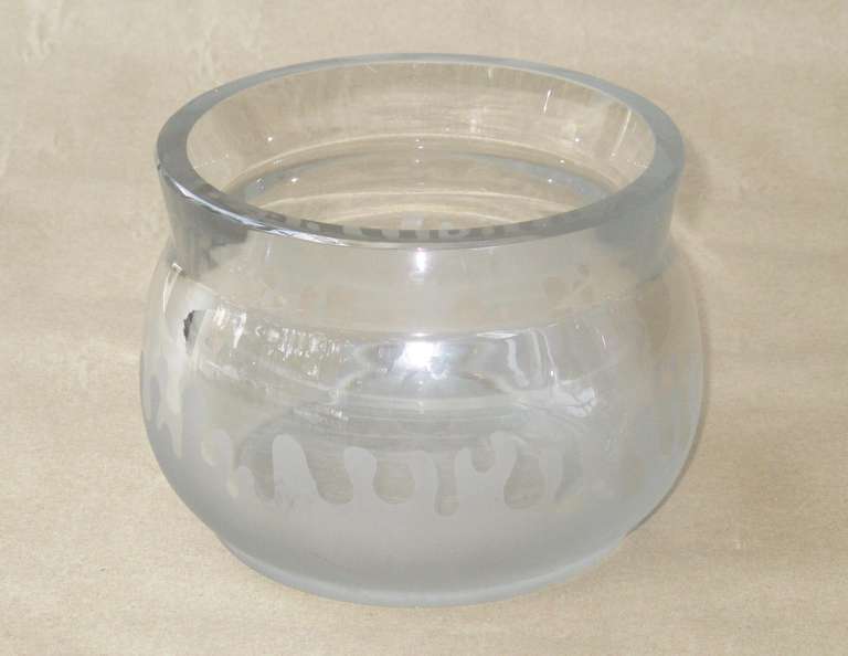 Pedro Ramirez Vazquez Glass Vase Signed In Good Condition In 0, Cuauhtemoc