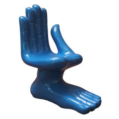 Pedro Friedeberg Hand-Foot Sculpture Blue Paint Editor's Proof