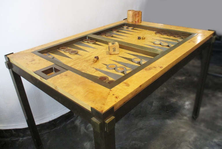 Tommaso Barbi Root Wood Backgammon Game Table