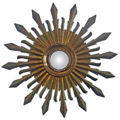 Colonial Style Sunburst Wall Mirror