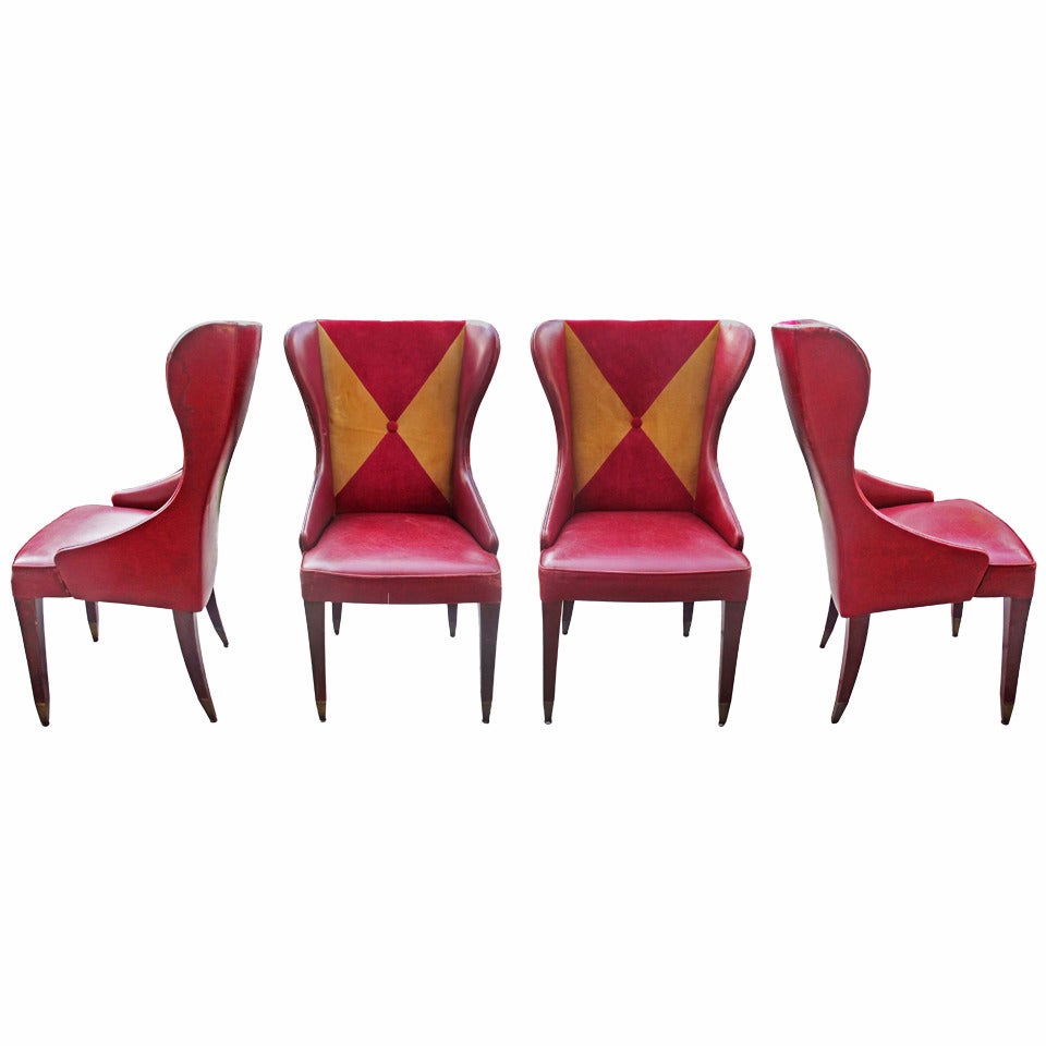 Four Bergere Chairs, Colber International, Italy For Sale