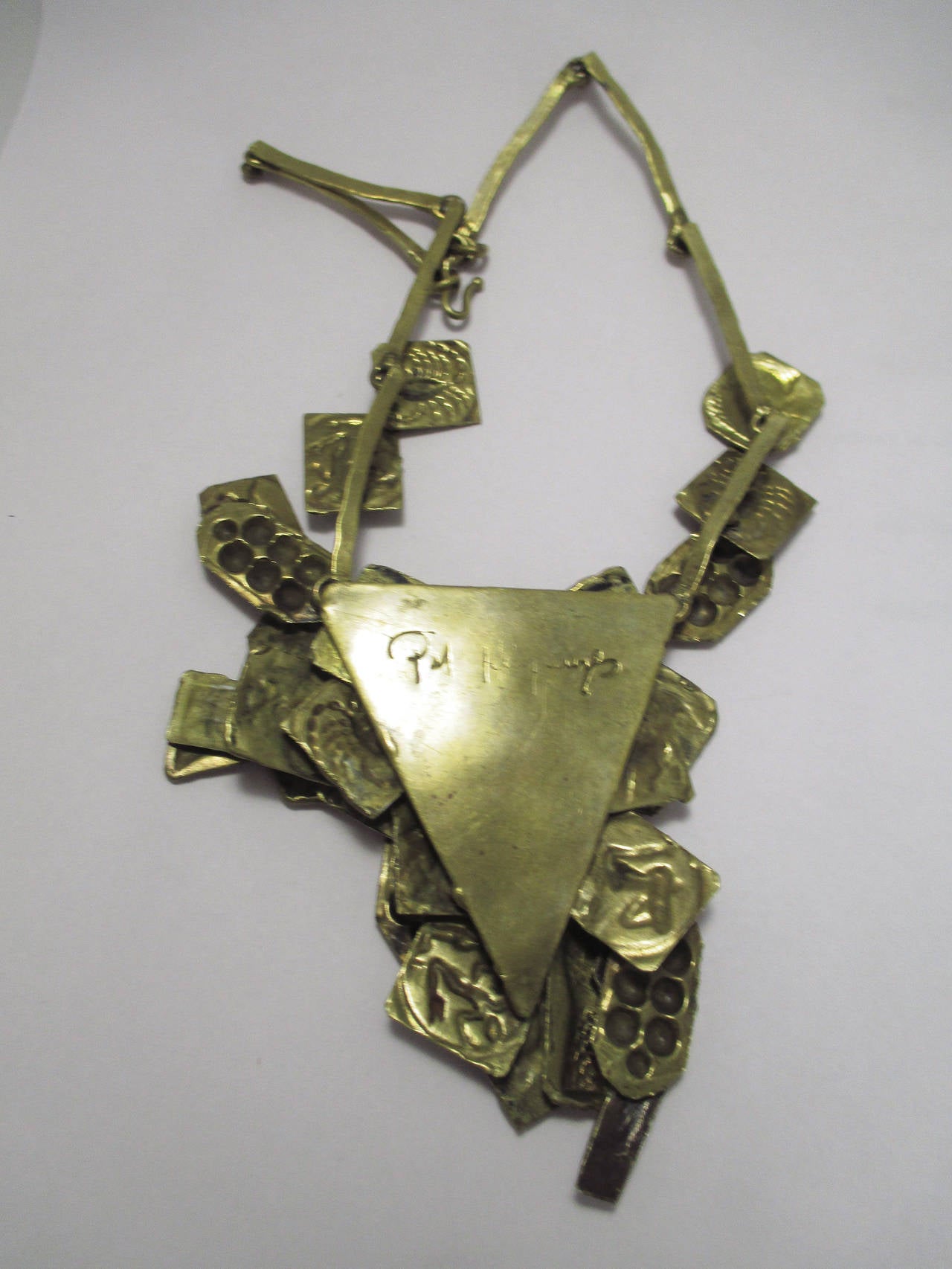 Bronze Pal Kepenyes Necklace Signed, 1970s