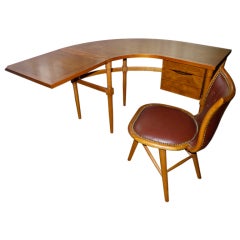 Harold M. Schwartz Personal Desk & Chair Romweber Furniture 1940 for Romweber