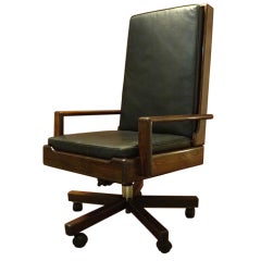 Don Shoemaker Tall Desk Chair Tropical Wood
