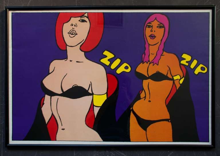 Set of Framed Pop Art posters by Guy Peellaert 1966 4