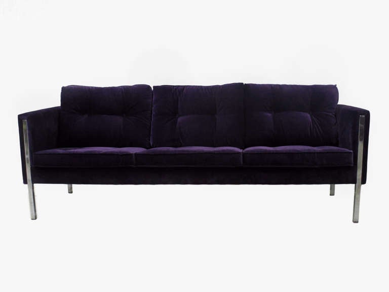 Pierre Paulin sofa type 442/3 for Artifort 1962. Recently restored in purple velvet.