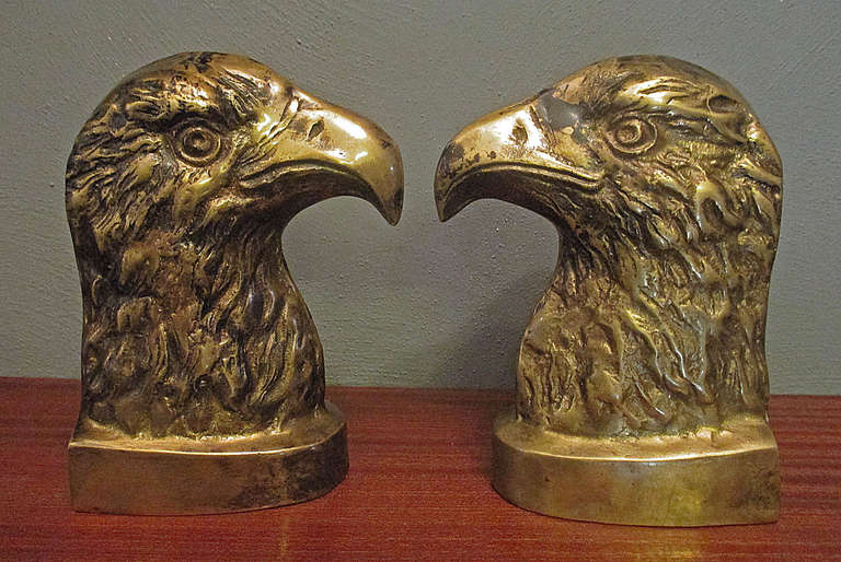 Late 20th Century Eagle Bronze Bookends