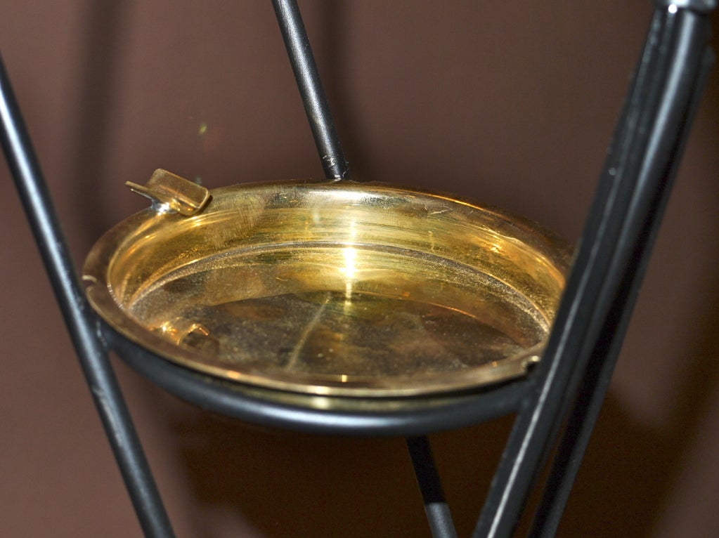 Floor Lamp with Ashtray and Magazine Rack