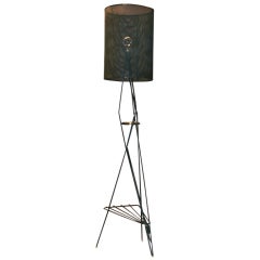 Floor Lamp with Ashtray and Magazine Rack