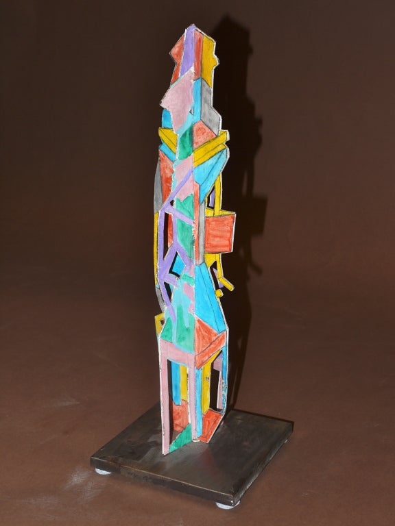 Mexican Vintage Steel and Painted Paper Sculpture by Manuel Marín