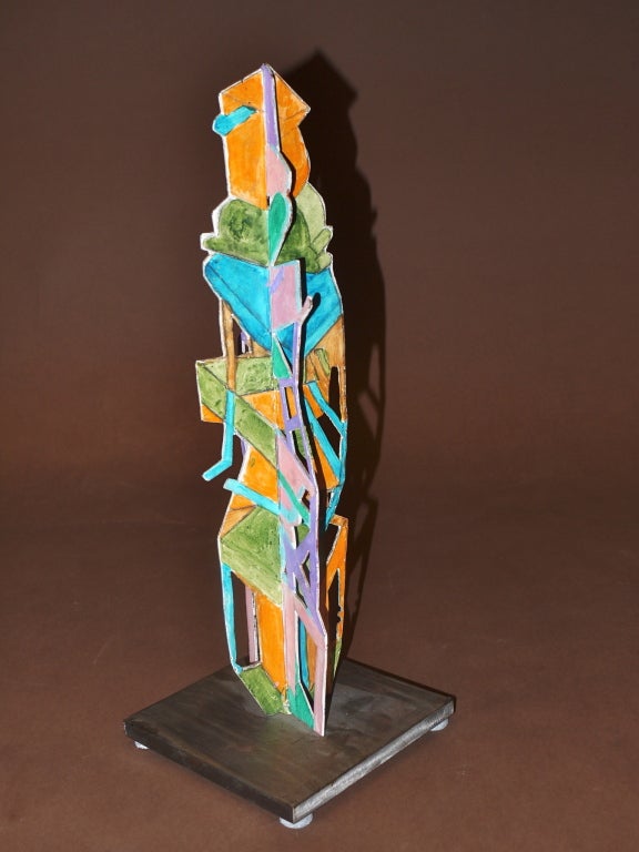 20th Century Vintage Steel and Painted Paper Sculpture by Manuel Marín