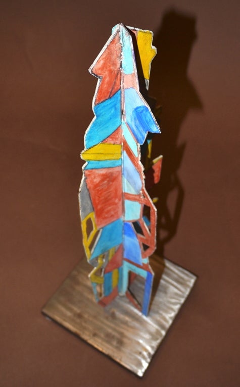 Vintage Steel and Painted Paper Sculpture by Manuel Marín 2