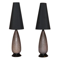 Pair of Stoneware Table Lamps by Felix Tissot TAXCO