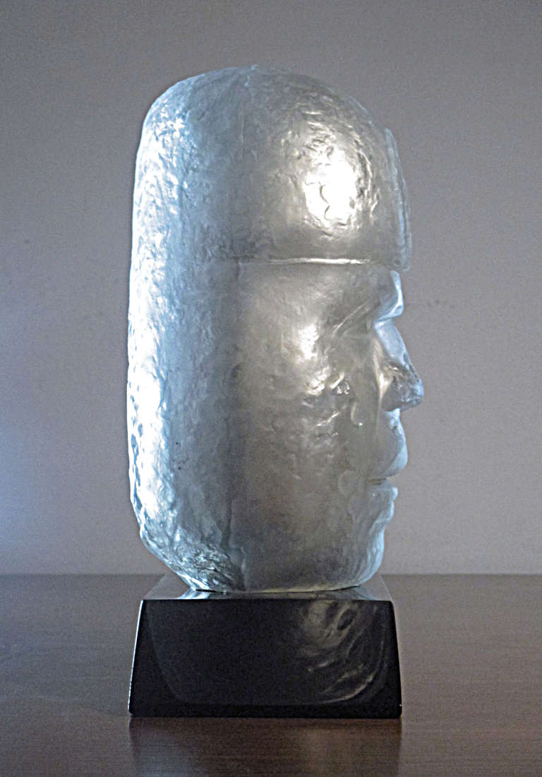 Pedro Ramirez Vazquez Olmec Mercury Glass Sculpture In Good Condition In 0, Cuauhtemoc