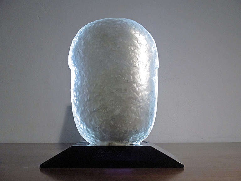 Pedro Ramirez Vazquez Olmec Mercury Glass Sculpture 1