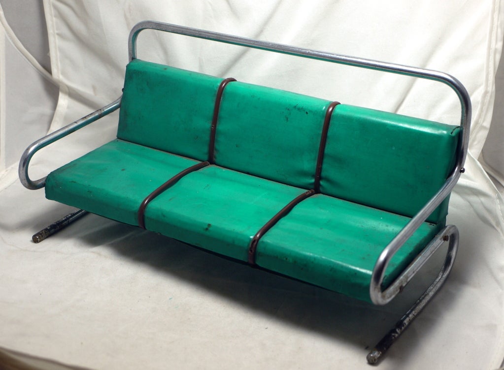 Late 20th Century Jindrich Halabala Salesman Sample Miniature Tubular Lounge Set