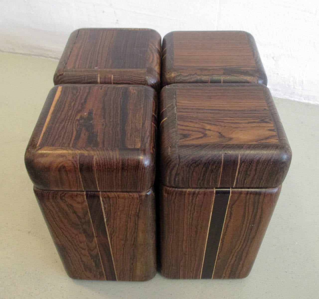 Four Spice Boxes in Cocobolo by Don Shoemaker, circa 1960 4